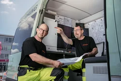 Saugbagger Worms bei Saugbaggerarbeiten in Worms